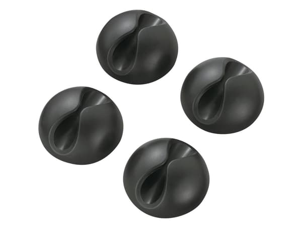 TRU COMPONENTS SWC-10BK/4P Kabelhållare Självhäftande 542240 Bundle-Ø-område 9 mm (max) Svart 4 st