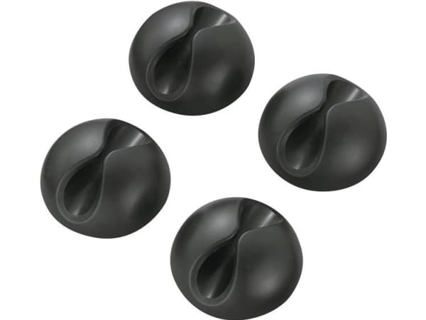 TRU COMPONENTS SWC-10BK/4P Kabelhållare Självhäftande 542240 Bundle-Ø-område 9 mm (max) Svart 4 st