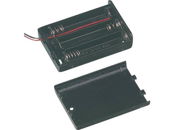 TRU COMPONENTS SBH-331A Batteriholder 3 R6 (AA) Kabel