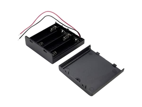 TRU COMPONENTS SBH341-1A Batteriholder 4 R6 (AA) Kabel