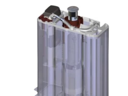 Laufen cistern för kompass - plastcistern för kompass inkl tryckknapp i krom