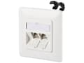 Miniatyrbilde 4 av 5: BTR Outlets Flush with 180 ° Modules - Innbygd utgang - CAT 6a - RJ-45 X 2