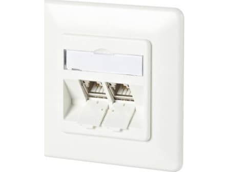 BTR Outlets Flush with 180 ° Modules - Innbygd utgang - CAT 6a - RJ-45 X 2