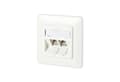 Miniatyrbilde 2 av 5: BTR Outlets Flush with 180 ° Modules - Innbygd utgang - CAT 6a - RJ-45 X 2