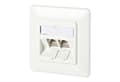 Miniatyrbilde 1 av 5: BTR Outlets Flush with 180 ° Modules - Innbygd utgang - CAT 6a - RJ-45 X 2