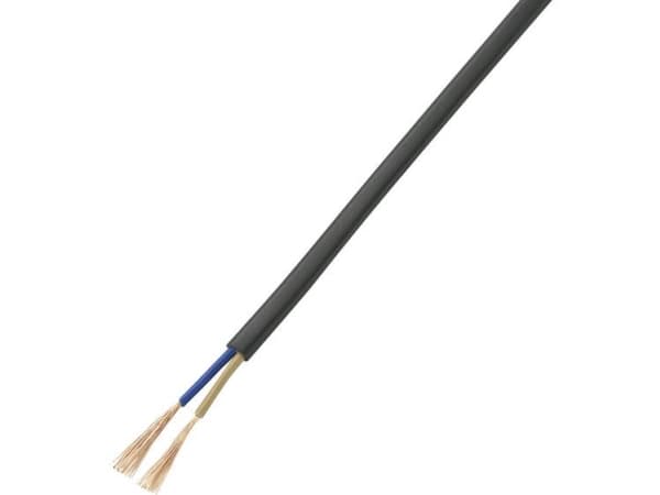 TRU COMPONENTS 1570217 Tilslutningskabel 2 x 0.75 mm² Sort 10 m