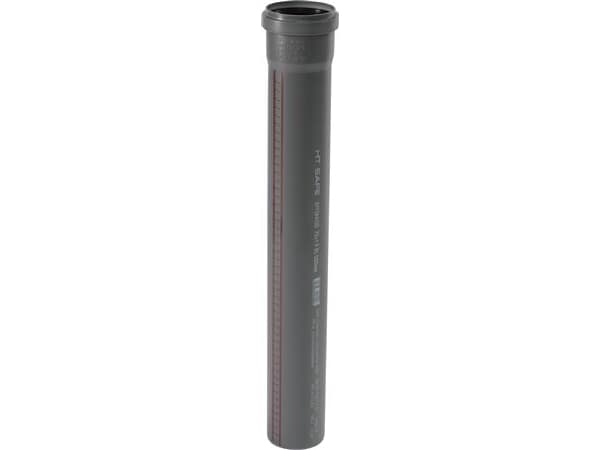 HT Safe rør 75X1000mm m. mufHurtigere og nemmere montering med de nye patenterede tætningsringe bestående af 3 læber.