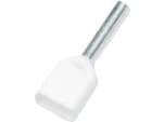 Terminalrør hvid 2x0,75 mm²længde 15,0 mmafisoleringslængde 8,0 mmhuldiameter Ø1,8/2,8/5,0 mm - (100 stk.)