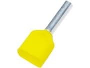 Terminalrør gul 2x1,0 mm²længde 15,0 mmafisoleringslængde 8,0 mmhuldiameter Ø2,0/3,4/5,4 mm - (100 stk.)