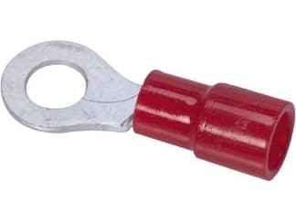 Ringterminaler röd 0,50-1,5mm²bulthål Ø8,4mm, längd 25,7mmindv. diameter Ø4,1mm - (100 st.)