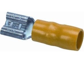 Lasta-muhvi keltainen 4,0-6,0mm²lasta-muhvi 6,3mm, pituus 26,0mmindv. halkaisija Ø5,4mm - (100 kpl)