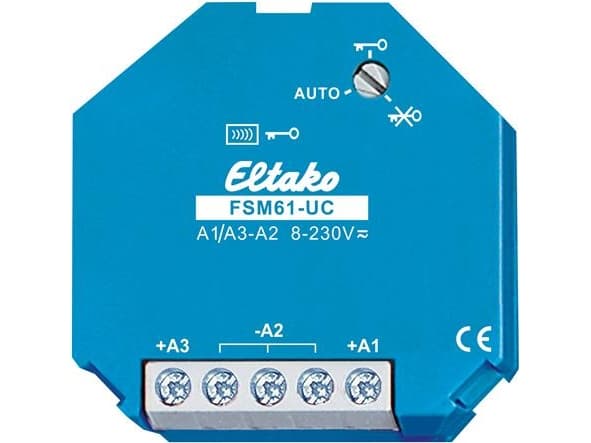 Eltako FSM61-UC, Vegg-montert, Trådløs, 2 kanaler, Blå, CE, 230 V