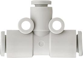 SMC PNEUMATIK Fitting, instik, T-stykke, one-touch, Ø8 mm slangetilslutning i polypropylen plast. 8 mm 8 mm Type: KQ2T08-00A - (10 stk.)