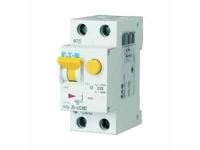 EATON Kombinationsbrytare, 1-polig + neutral, 10A, C-karaktäristik, 6 kA, 30 mA, klass A