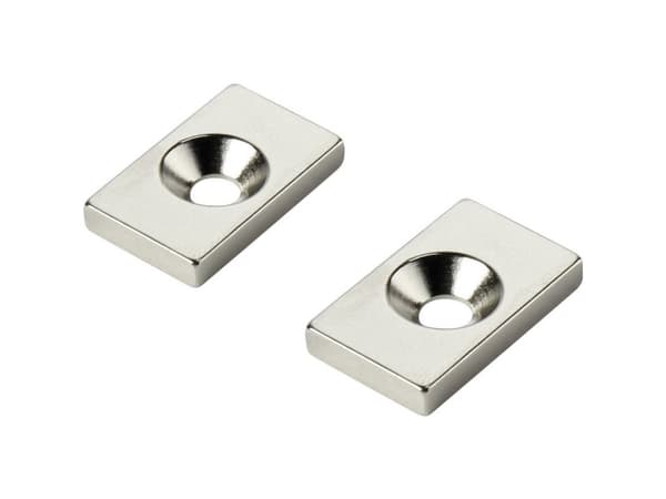 TRU COMPONENTS W20L12T3-M4 Permanentmagnet Rektangulär (L x B x H) 20 x 12 x 3 mm N35 Gränstemperatur (max.): 80 °C