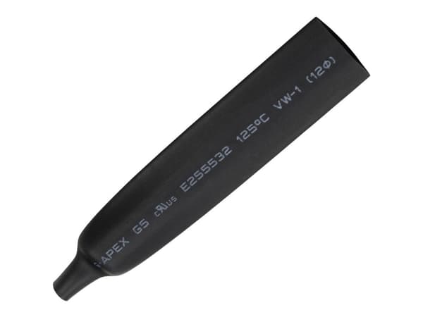 TRU COMPONENTS 1572143 Kutistusputki ilman liimaa Musta 12 mm 6 mm Kutistumisnopeus:2:1 5,00 m