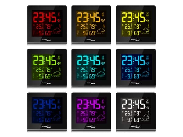 Greenblue 51193, Svart, Vit, Inomhushygrometer, Inomhustermometer, Utomhushygrometer, Utomhustermometer, hygrometer, Termometer, hygrometer, Termomet
