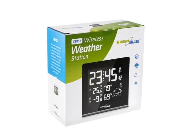 Greenblue 51193, Svart, Vit, Inomhushygrometer, Inomhustermometer, Utomhushygrometer, Utomhustermometer, hygrometer, Termometer, hygrometer, Termomet