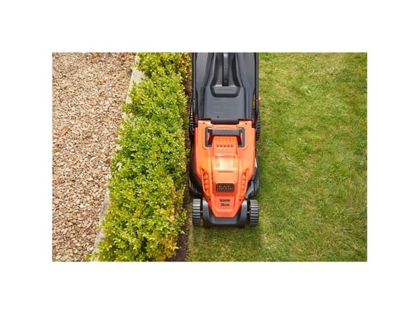 Black & Decker BLACK+DECKER BEMW471BH-QS Tondeuse à Gazon Filaire 6 Hauteurs, 1600 W, Orange, 38 cm