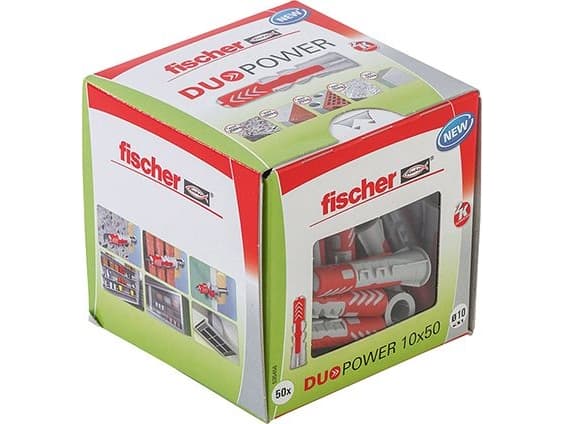 Fischer DUOPOWER 10 x 50 LD, Ekspansjonsanker, Betong, Metall, Grå, 50 mm, 1 cm