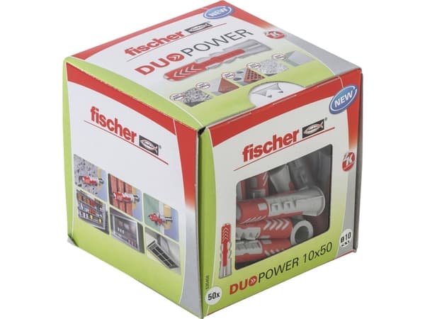 Fischer DUOPOWER 10 x 50 LD, Ekspansjonsanker, Betong, Metall, Grå, 50 mm, 1 cm