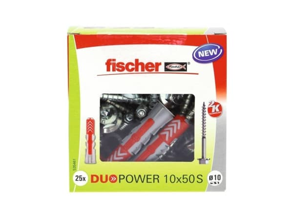 Fischer DUOPOWER 10x50 S LD 2-komponent råplugg 50 mm 10 mm 535461 25 st