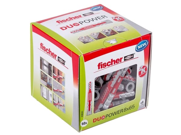Fischer DUOPOWER 8x65 LD 2-komponenttinen raakatulppa 65 mm 8 mm 538251 50 kpl