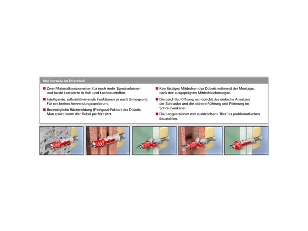 Fischer DUOPOWER 12 x 60, Expansionsankare, Betong, Metall, Grå, 60 mm, 1,2 cm