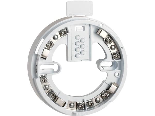 Sokkel for Intellia (EBI-12) adresserbar via detektornr.brik (incl) u/isolator. Kabelindføring bagfr