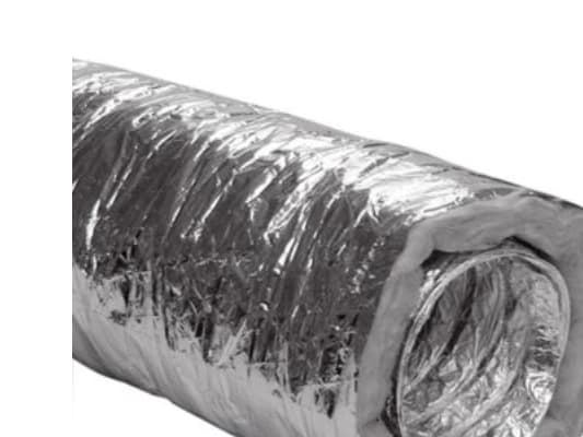 lydflex Ø100 L= 5m. - Lyddæmpende med 25mm isolering