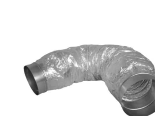 flex lyddæmp. Ø100-600 - MF/MF 25 mm iso. Alu-polyester
