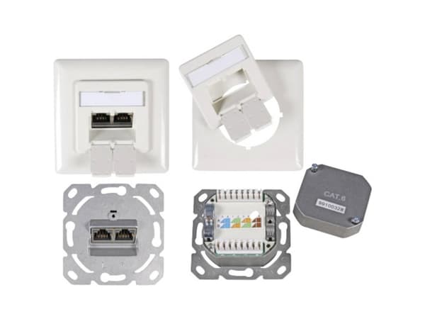 EFB Elektronik ET-25211.1V1, 2 x RJ-45, Vit