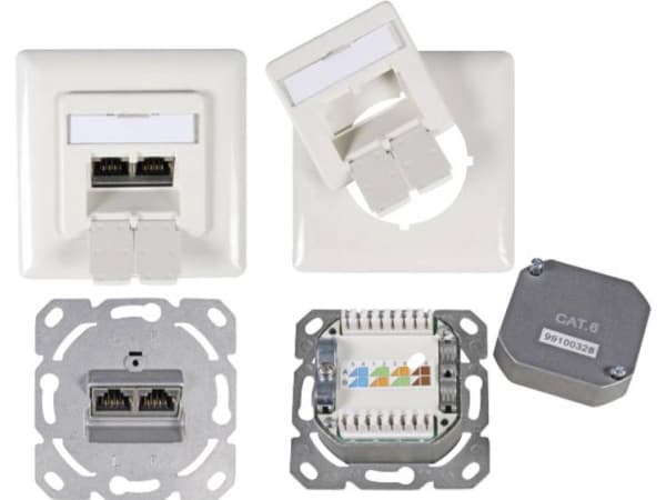 EFB Elektronik ET-25211.1V1, 2 x RJ-45, Vit