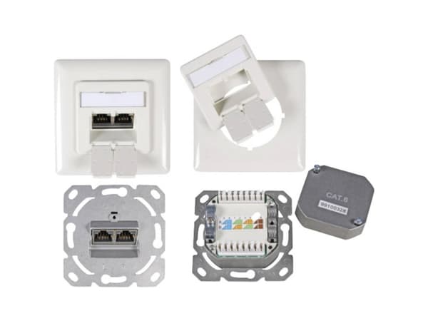 EFB Elektronik ET-25211.2V1, 2 x RJ-45, Vit