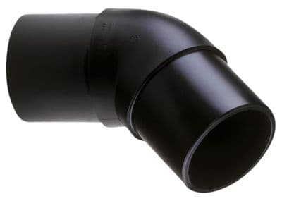 PE vinkel 45° 90mm PN10 - PE100-SDR17. GF