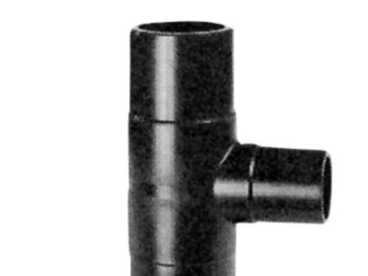 PE T-stycke 90° 225x90mm PN10 - PE100-SDR17. GF