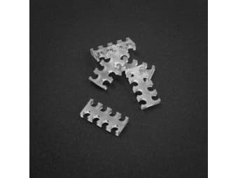 King Mod Service 8-paikkainen kaapelikampa 3mm Small - kirkas - 5 kpl:n sarja