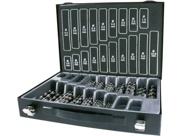 RUKO A214200 HSS-G Metal-spiralbor-sæt 170 dele DIN 338 Cylinderskaft 1 Set