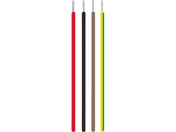 Lämmönkestävä kaapeli, silikoni1x2,5 mm² SIAF musta 500V rengas, kaapelin halkaisija 3,4 mm - (100 metriä)