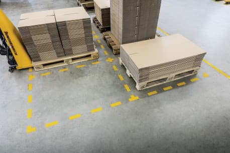 Gulvmarkering T-form Duraline Strong 100x0,7x150 mm gul - (10 stk.)