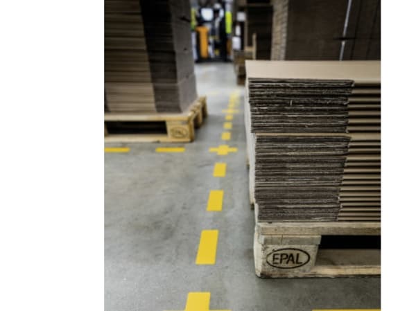 Gulvmarkering T-form Duraline Strong 100x0,7x150 mm gul - (10 stk.)