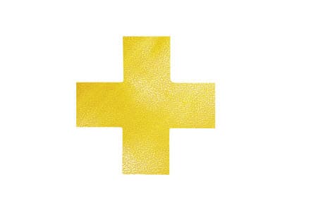 Gulvmarkering Kryds Duraline Strong 150x0,7x150 mm gul - (10 stk.)