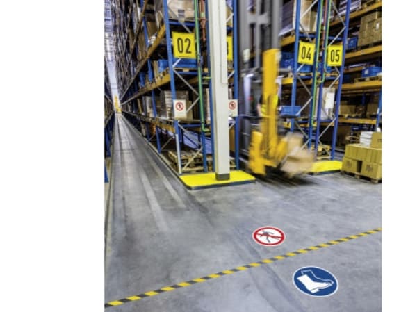 Advarselstape Duraline Strong 50mm x 30m 0,7mm gul/sort - (30 meter pr. rulle)