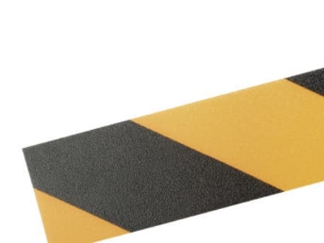 Advarselstape Duraline Strong 50mm x 30m 0,7mm gul/sort - (30 meter pr. rulle)