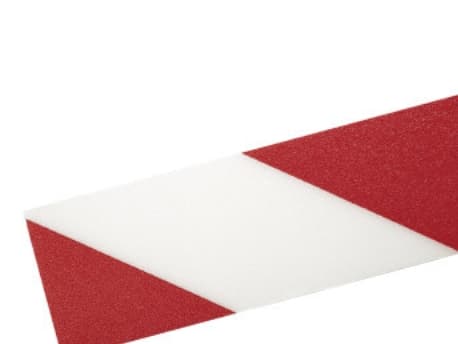Advarselstape Duraline Strong 50mm x 30m 0,7mm rød/hvid - (30 meter pr. rulle)