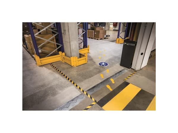 Gulvmarkering Fod Duraline Strong 90x240x0,07 mm gul - (5 sæt pr. pakke)