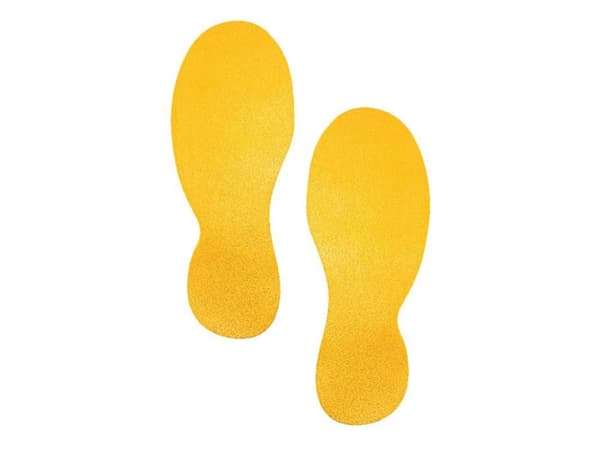 Gulvmarkering Fod Duraline Strong 90x240x0,07 mm gul - (5 sæt pr. pakke)