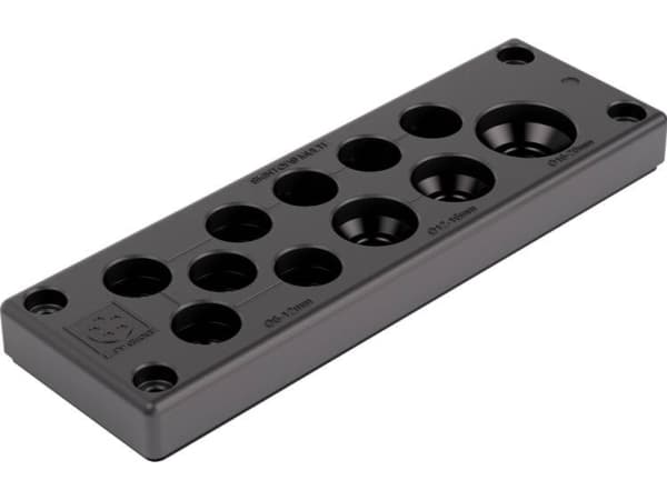 LAPP SKINTOP® MULTI Version 4 Platta för flera kabelgenomföringar Klämdiameter (max.) 20 mm Plåttjocklek (max.) 14 mm Polykarbonat 1 st
