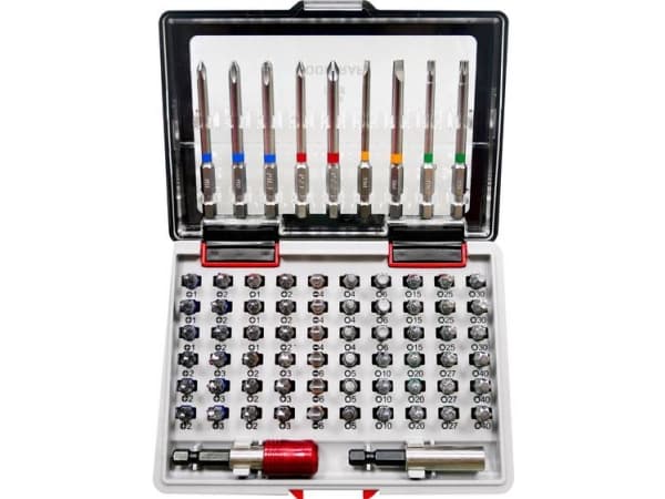TOOLCRAFT 1613609 Bitset 71 delar Nyckelbana, Phillips nyckelbana, Pozidriv nyckelbana, Unbrako, T-profil