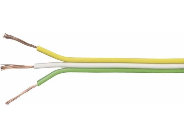 TRU COMPONENTS 1567054 Tråd 3 x 0,14 mm² Gul, vit, grön 25 m